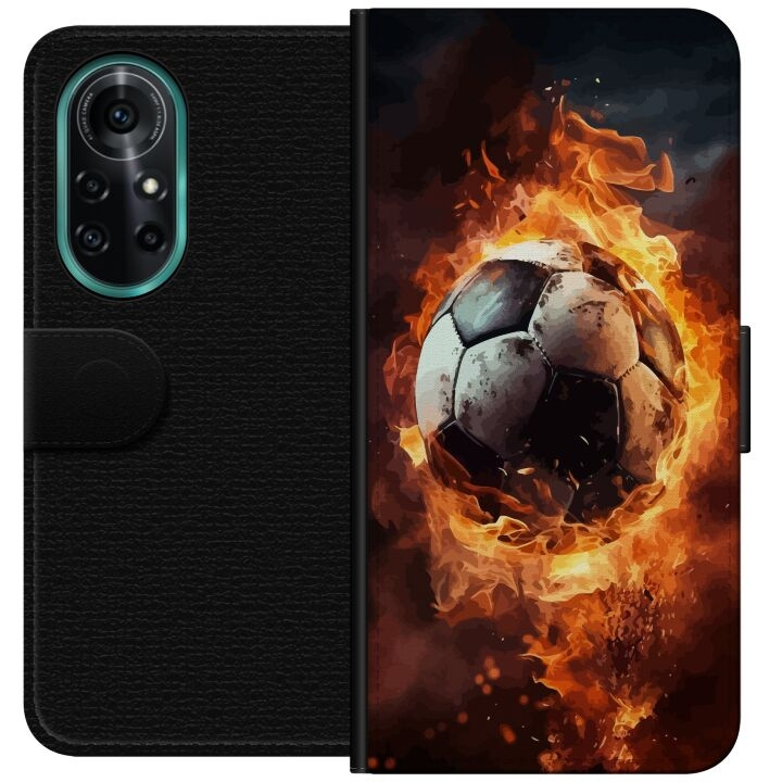 Portemonnee-hoesje voor Huawei nova 8 Pro met Voetbal ontwerp in de groep SMARTPHONE & TABLETS / Mobielbescherming / Huawei/Honor bij TP E-commerce Nordic AB (A52964)