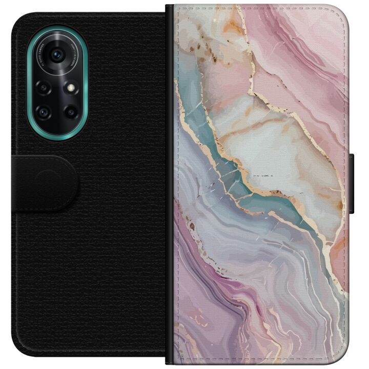 Portemonnee-hoesje voor Huawei nova 8 Pro met Marmer ontwerp in de groep SMARTPHONE & TABLETS / Mobielbescherming / Huawei/Honor bij TP E-commerce Nordic AB (A52965)