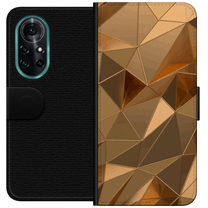 Portemonnee-hoesje voor Huawei nova 8 Pro met 3D Goud ontwerp in de groep SMARTPHONE & TABLETS / Mobielbescherming / Huawei/Honor bij TP E-commerce Nordic AB (A52967)