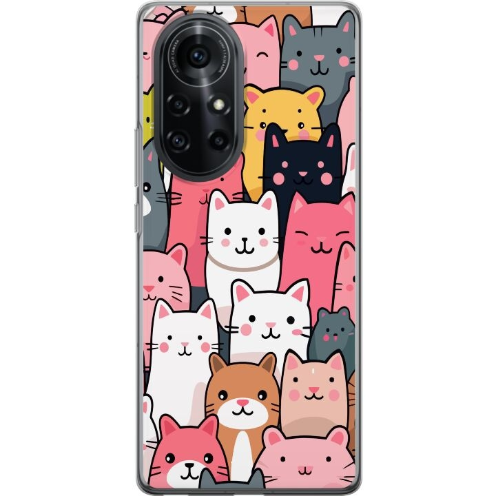 Mobiele hoes voor Huawei nova 8 Pro met Kattenpatroon ontwerp in de groep SMARTPHONE & TABLETS / Mobielbescherming / Huawei/Honor bij TP E-commerce Nordic AB (A52978)