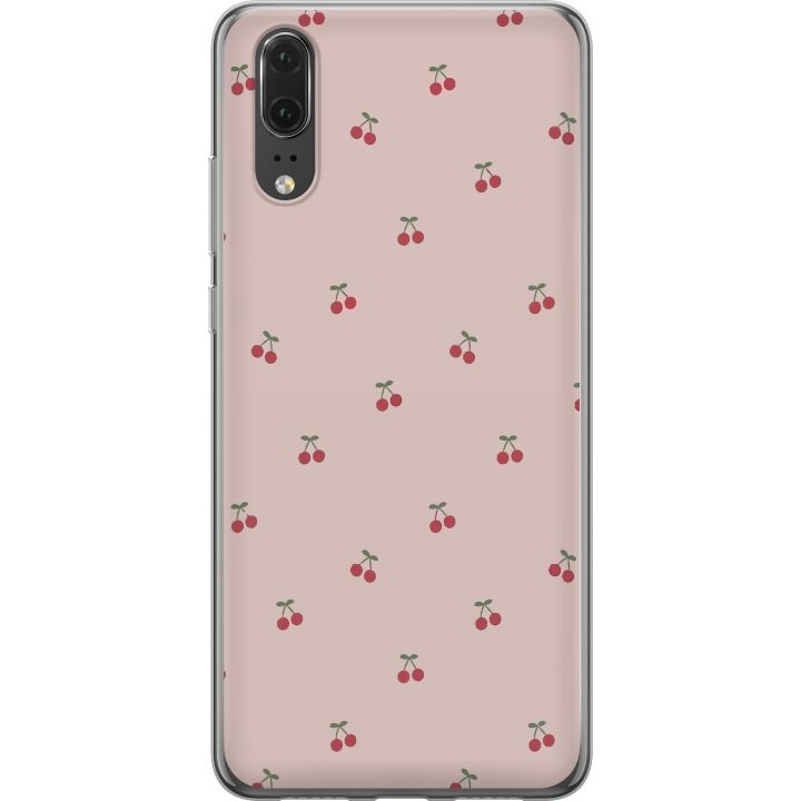 Mobiele hoes voor Huawei P20 met Kersen ontwerp in de groep SMARTPHONE & TABLETS / Mobielbescherming / Huawei/Honor bij TP E-commerce Nordic AB (A53031)