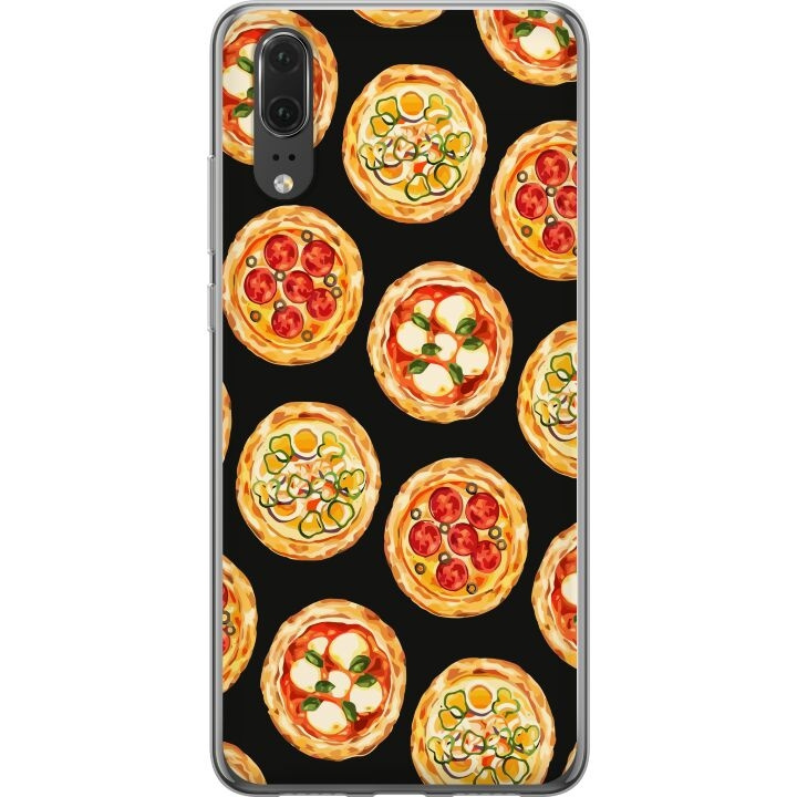 Mobiele hoes voor Huawei P20 met Pizza ontwerp in de groep SMARTPHONE & TABLETS / Mobielbescherming / Huawei/Honor bij TP E-commerce Nordic AB (A53037)