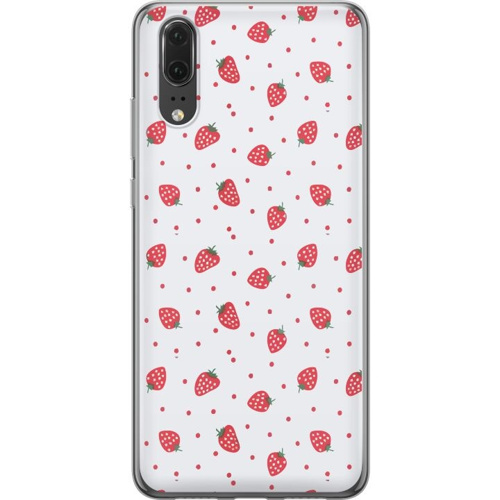 Mobiele hoes voor Huawei P20 met Aardbeien ontwerp in de groep SMARTPHONE & TABLETS / Mobielbescherming / Huawei/Honor bij TP E-commerce Nordic AB (A53041)