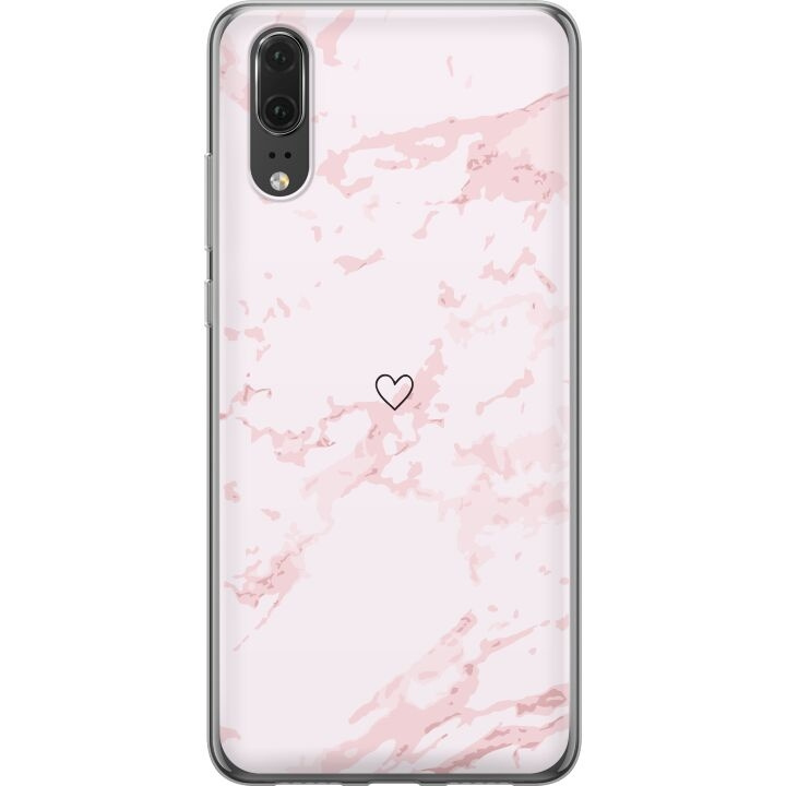 Mobiele hoes voor Huawei P20 met Roze Hart ontwerp in de groep SMARTPHONE & TABLETS / Mobielbescherming / Huawei/Honor bij TP E-commerce Nordic AB (A53047)