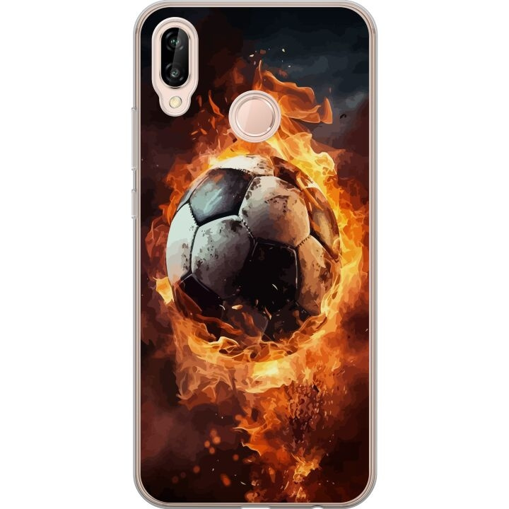 Mobiele hoes voor Huawei P20 lite met Voetbal ontwerp in de groep SMARTPHONE & TABLETS / Mobielbescherming / Huawei/Honor bij TP E-commerce Nordic AB (A53099)