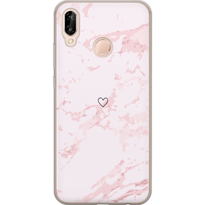 Mobiele hoes voor Huawei P20 lite met Roze Hart ontwerp in de groep SMARTPHONE & TABLETS / Mobielbescherming / Huawei/Honor bij TP E-commerce Nordic AB (A53101)