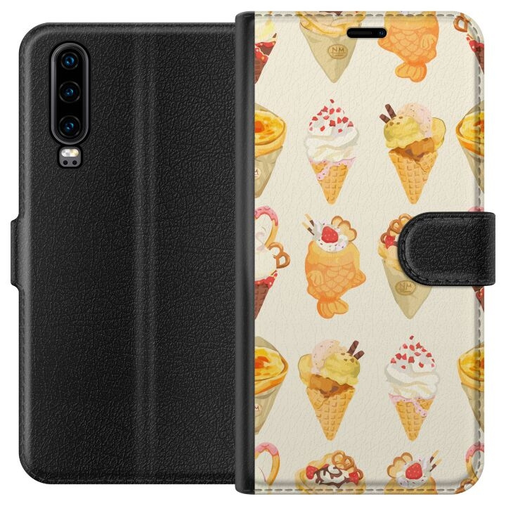 Portemonnee-hoesje voor Huawei P30 met Glasachtig ontwerp in de groep SMARTPHONE & TABLETS / Mobielbescherming / Huawei/Honor bij TP E-commerce Nordic AB (A53170)