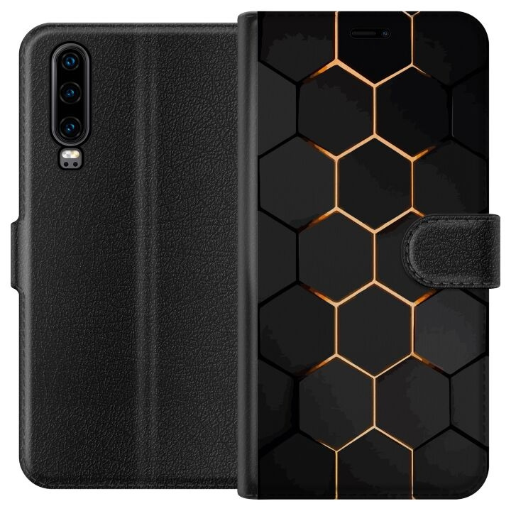 Portemonnee-hoesje voor Huawei P30 met Luxe Patroon ontwerp in de groep SMARTPHONE & TABLETS / Mobielbescherming / Huawei/Honor bij TP E-commerce Nordic AB (A53184)