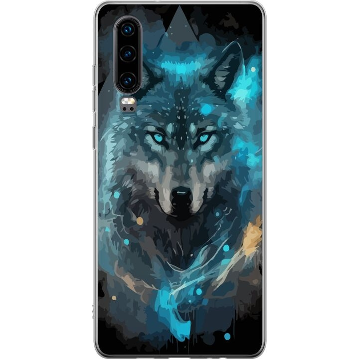 Mobiele hoes voor Huawei P30 met Wolf ontwerp in de groep SMARTPHONE & TABLETS / Mobielbescherming / Huawei/Honor bij TP E-commerce Nordic AB (A53191)