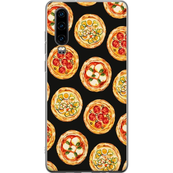 Mobiele hoes voor Huawei P30 met Pizza ontwerp in de groep SMARTPHONE & TABLETS / Mobielbescherming / Huawei/Honor bij TP E-commerce Nordic AB (A53199)