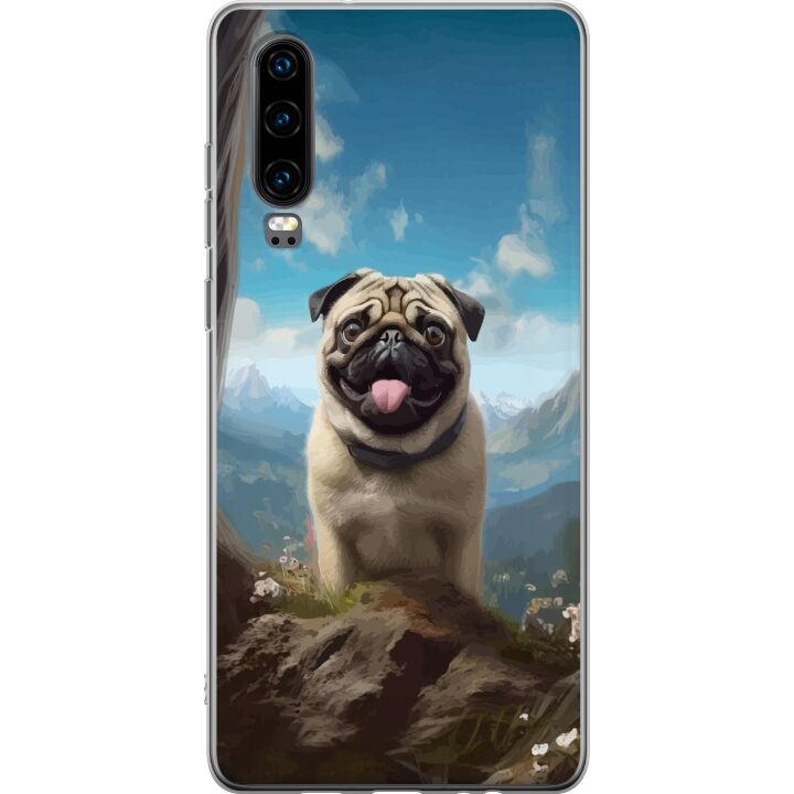 Mobiele hoes voor Huawei P30 met Blije Hond ontwerp in de groep SMARTPHONE & TABLETS / Mobielbescherming / Huawei/Honor bij TP E-commerce Nordic AB (A53204)