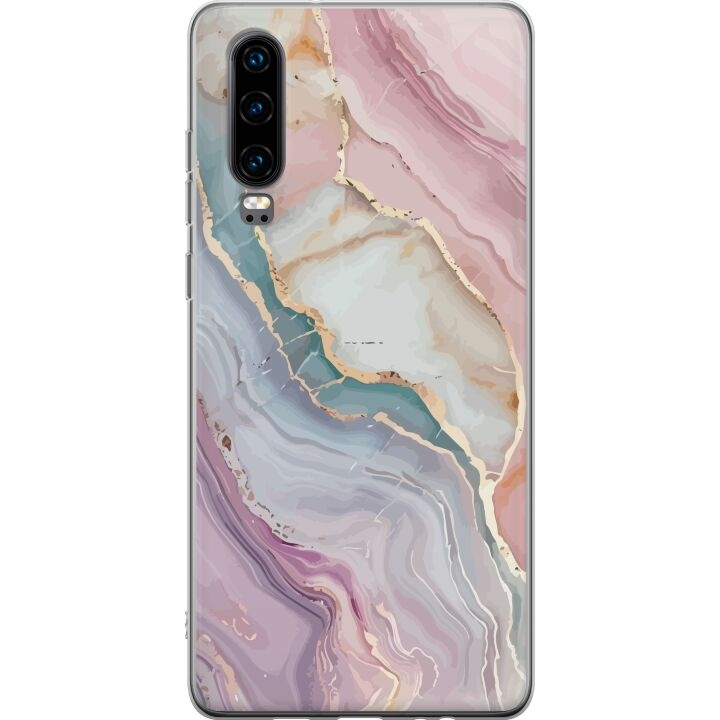 Mobiele hoes voor Huawei P30 met Marmer ontwerp in de groep SMARTPHONE & TABLETS / Mobielbescherming / Huawei/Honor bij TP E-commerce Nordic AB (A53208)