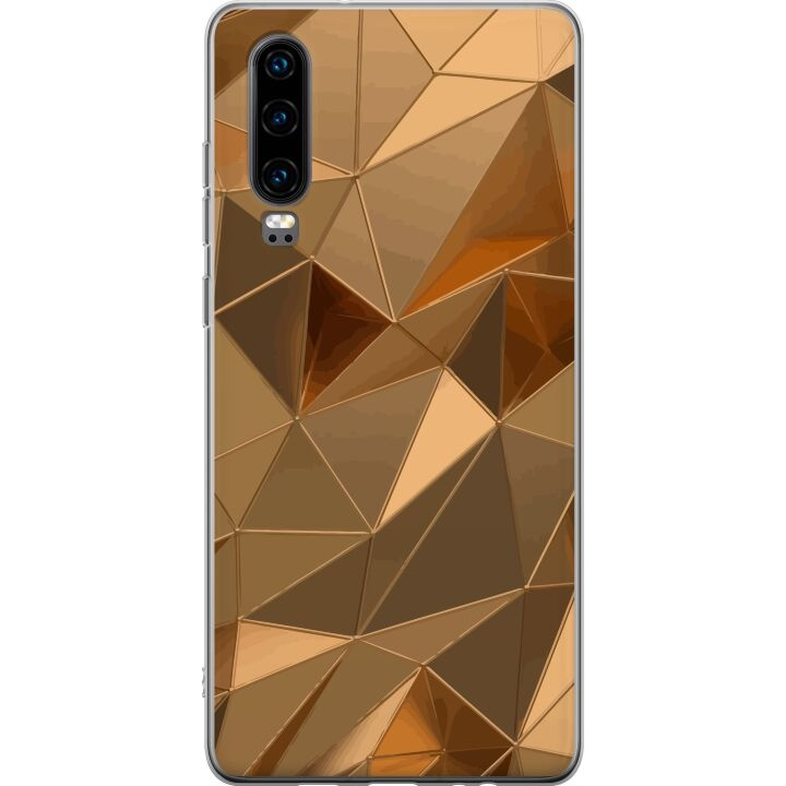 Mobiele hoes voor Huawei P30 met 3D Goud ontwerp in de groep SMARTPHONE & TABLETS / Mobielbescherming / Huawei/Honor bij TP E-commerce Nordic AB (A53210)