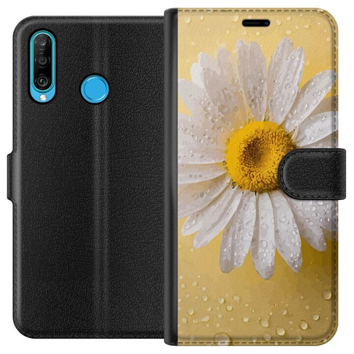 Portemonnee-hoesje voor Huawei P30 lite met Porseleinbloem ontwerp in de groep SMARTPHONE & TABLETS / Mobielbescherming / Huawei/Honor bij TP E-commerce Nordic AB (A53213)