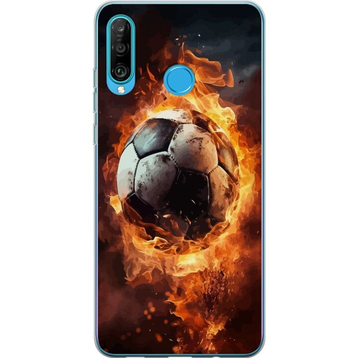 Mobiele hoes voor Huawei P30 lite met Voetbal ontwerp in de groep SMARTPHONE & TABLETS / Mobielbescherming / Huawei/Honor bij TP E-commerce Nordic AB (A53261)