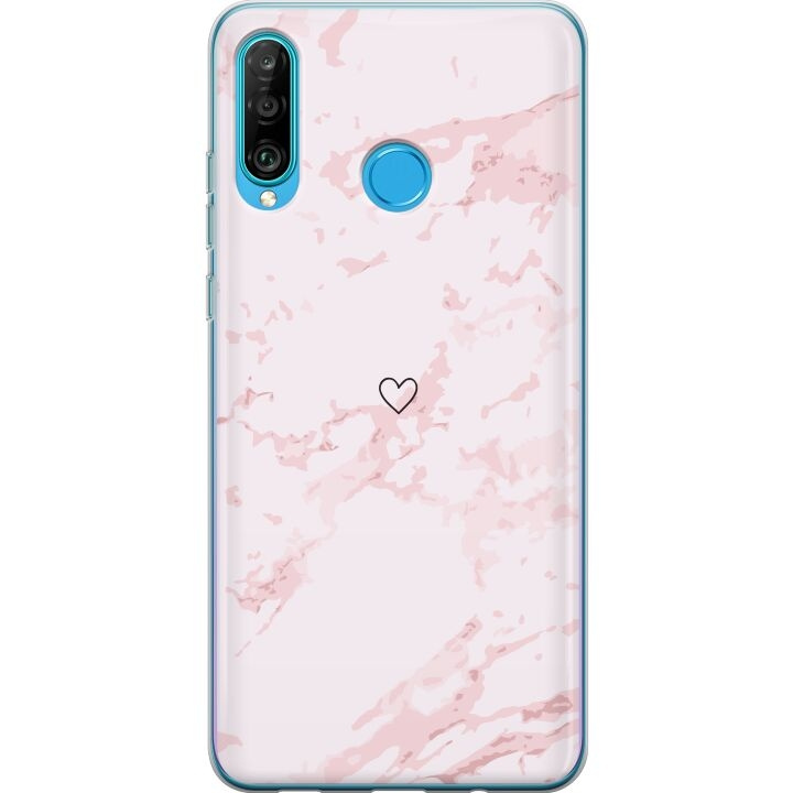 Mobiele hoes voor Huawei P30 lite met Roze Hart ontwerp in de groep SMARTPHONE & TABLETS / Mobielbescherming / Huawei/Honor bij TP E-commerce Nordic AB (A53263)