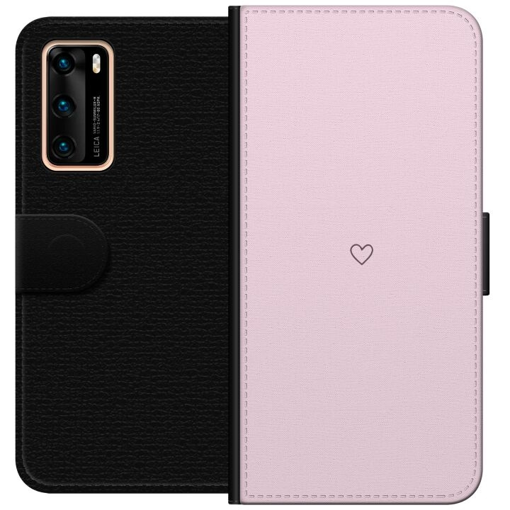 Portemonnee-hoesje voor Huawei P40 met Hart ontwerp in de groep SMARTPHONE & TABLETS / Mobielbescherming / Huawei/Honor bij TP E-commerce Nordic AB (A53340)