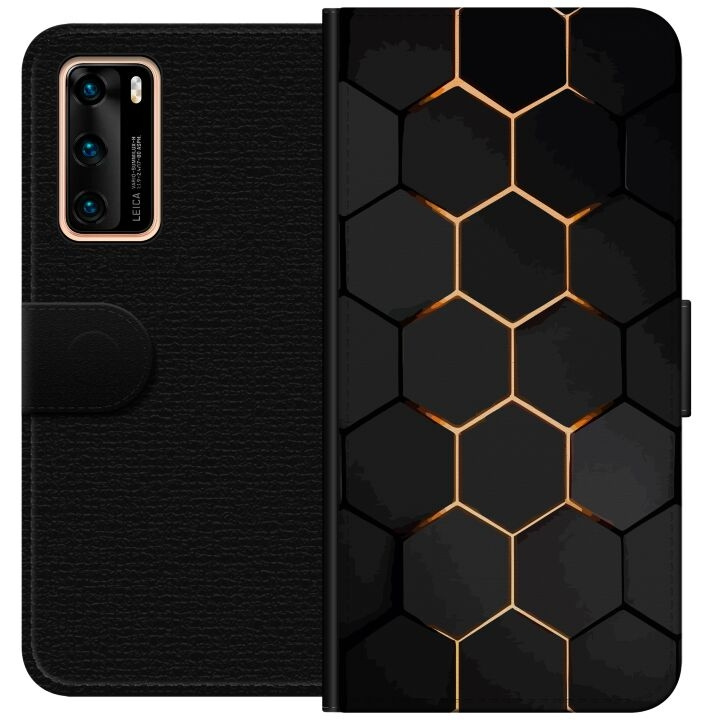 Portemonnee-hoesje voor Huawei P40 met Luxe Patroon ontwerp in de groep SMARTPHONE & TABLETS / Mobielbescherming / Huawei/Honor bij TP E-commerce Nordic AB (A53346)