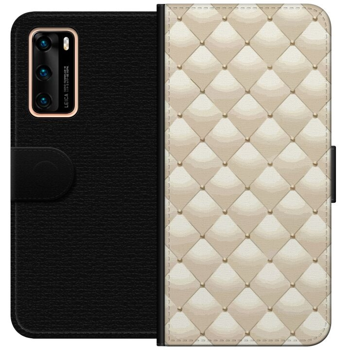 Portemonnee-hoesje voor Huawei P40 met Goudglans ontwerp in de groep SMARTPHONE & TABLETS / Mobielbescherming / Huawei/Honor bij TP E-commerce Nordic AB (A53347)