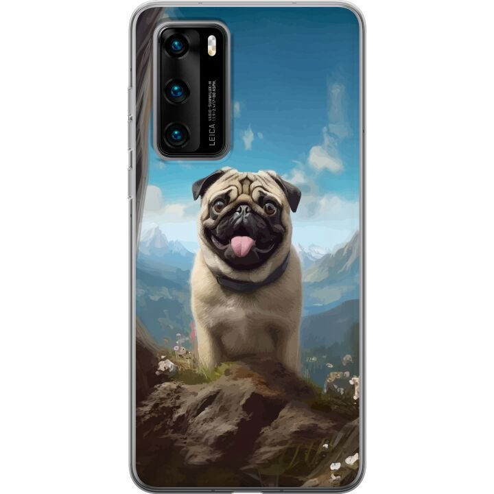 Mobiele hoes voor Huawei P40 met Blije Hond ontwerp in de groep SMARTPHONE & TABLETS / Mobielbescherming / Huawei/Honor bij TP E-commerce Nordic AB (A53366)