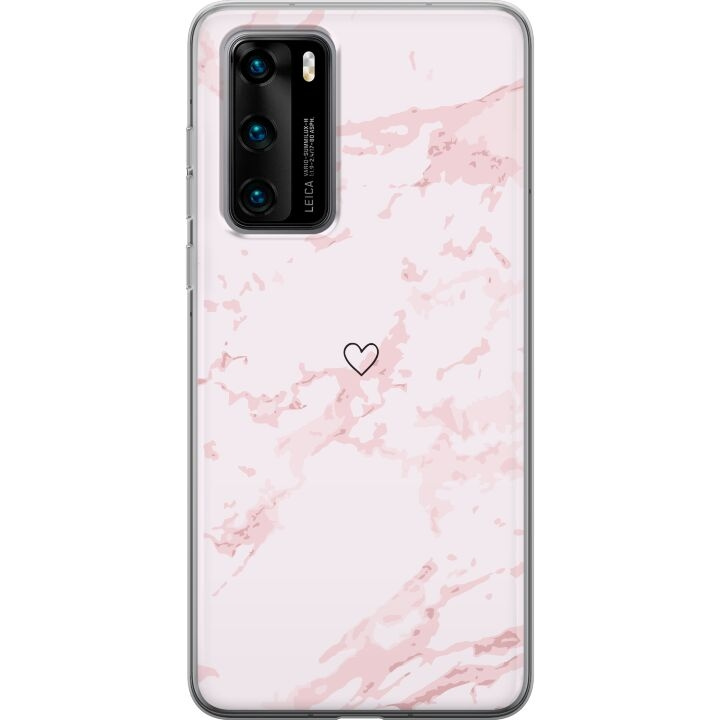 Mobiele hoes voor Huawei P40 met Roze Hart ontwerp in de groep SMARTPHONE & TABLETS / Mobielbescherming / Huawei/Honor bij TP E-commerce Nordic AB (A53371)