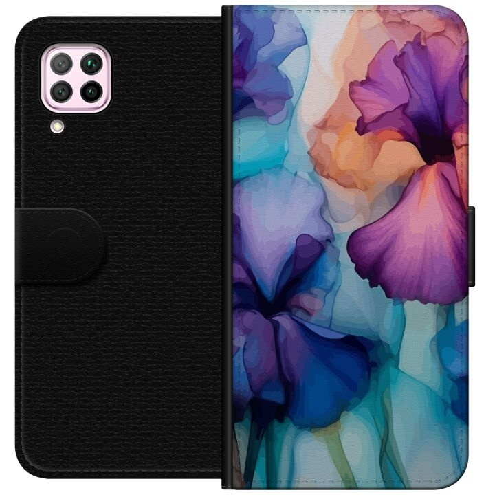 Portemonnee-hoesje voor Huawei P40 lite met Magische bloemen ontwerp in de groep SMARTPHONE & TABLETS / Mobielbescherming / Huawei/Honor bij TP E-commerce Nordic AB (A53378)