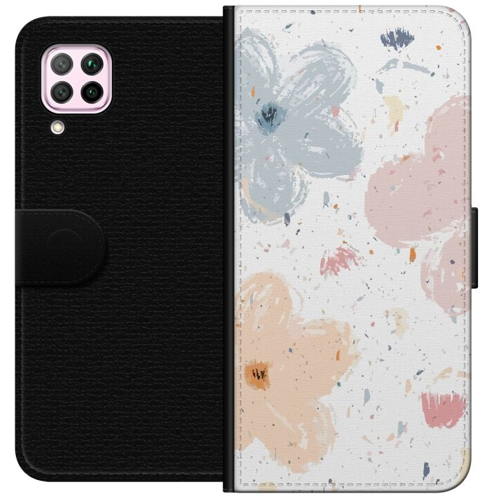 Portemonnee-hoesje voor Huawei P40 lite met Bloemen ontwerp in de groep SMARTPHONE & TABLETS / Mobielbescherming / Huawei/Honor bij TP E-commerce Nordic AB (A53387)