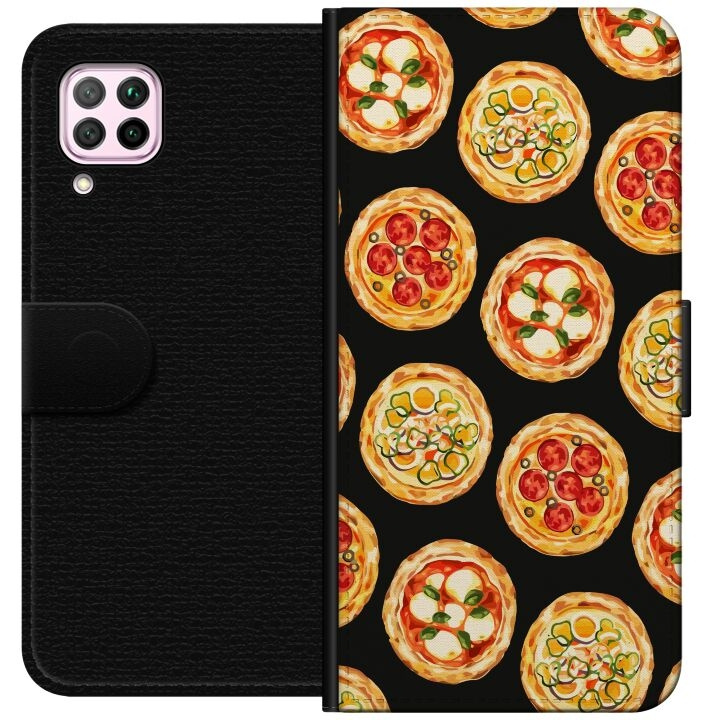 Portemonnee-hoesje voor Huawei P40 lite met Pizza ontwerp in de groep SMARTPHONE & TABLETS / Mobielbescherming / Huawei/Honor bij TP E-commerce Nordic AB (A53388)