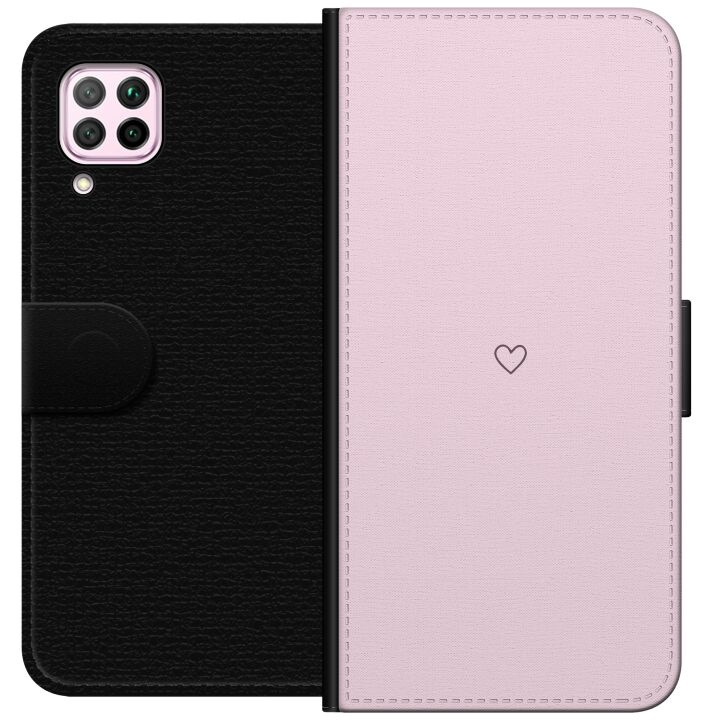 Portemonnee-hoesje voor Huawei P40 lite met Hart ontwerp in de groep SMARTPHONE & TABLETS / Mobielbescherming / Huawei/Honor bij TP E-commerce Nordic AB (A53394)