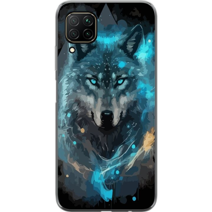 Mobiele hoes voor Huawei P40 lite met Wolf ontwerp in de groep SMARTPHONE & TABLETS / Mobielbescherming / Huawei/Honor bij TP E-commerce Nordic AB (A53407)