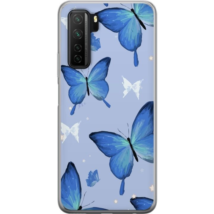 Mobiele hoes voor Huawei P40 lite 5G met Blauwe vlinders ontwerp in de groep SMARTPHONE & TABLETS / Mobielbescherming / Huawei/Honor bij TP E-commerce Nordic AB (A53445)