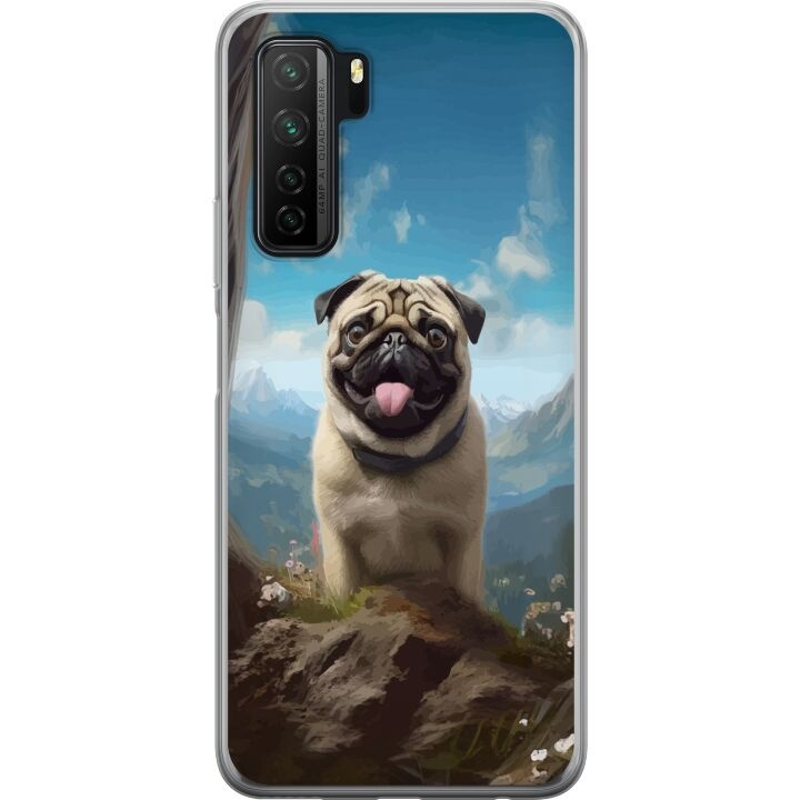 Mobiele hoes voor Huawei P40 lite 5G met Blije Hond ontwerp in de groep SMARTPHONE & TABLETS / Mobielbescherming / Huawei/Honor bij TP E-commerce Nordic AB (A53447)