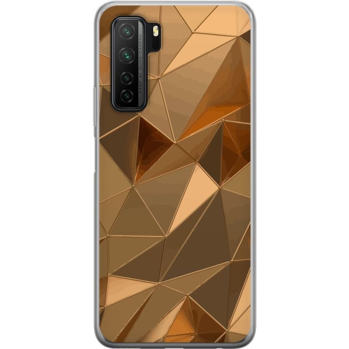 Mobiele hoes voor Huawei P40 lite 5G met 3D Goud ontwerp in de groep SMARTPHONE & TABLETS / Mobielbescherming / Huawei/Honor bij TP E-commerce Nordic AB (A53453)