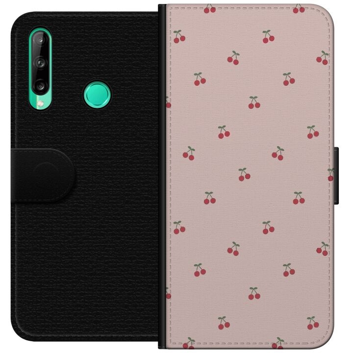 Portemonnee-hoesje voor Huawei P40 lite E met Kersen ontwerp in de groep SMARTPHONE & TABLETS / Mobielbescherming / Huawei/Honor bij TP E-commerce Nordic AB (A53463)