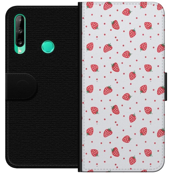 Portemonnee-hoesje voor Huawei P40 lite E met Aardbeien ontwerp in de groep SMARTPHONE & TABLETS / Mobielbescherming / Huawei/Honor bij TP E-commerce Nordic AB (A53473)