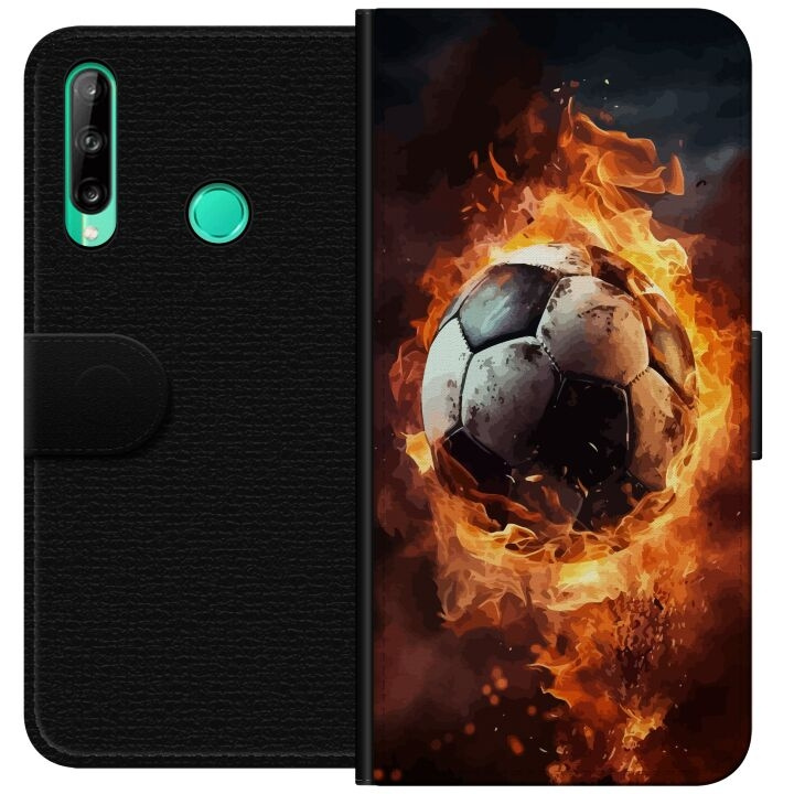 Portemonnee-hoesje voor Huawei P40 lite E met Voetbal ontwerp in de groep SMARTPHONE & TABLETS / Mobielbescherming / Huawei/Honor bij TP E-commerce Nordic AB (A53477)