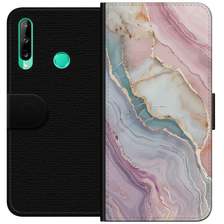 Portemonnee-hoesje voor Huawei P40 lite E met Marmer ontwerp in de groep SMARTPHONE & TABLETS / Mobielbescherming / Huawei/Honor bij TP E-commerce Nordic AB (A53478)