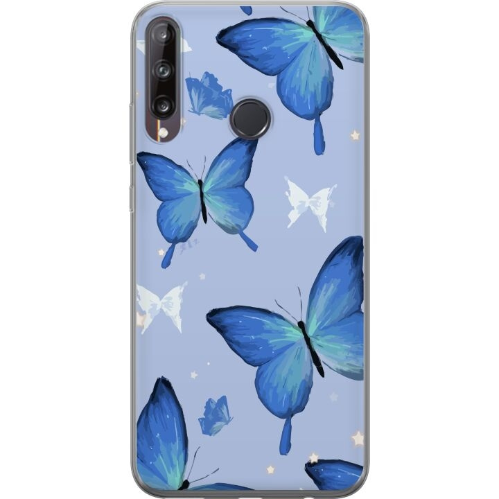 Mobiele hoes voor Huawei P40 lite E met Blauwe vlinders ontwerp in de groep SMARTPHONE & TABLETS / Mobielbescherming / Huawei/Honor bij TP E-commerce Nordic AB (A53499)