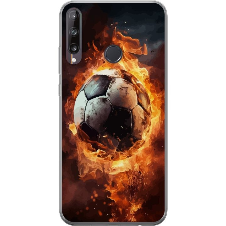 Mobiele hoes voor Huawei P40 lite E met Voetbal ontwerp in de groep SMARTPHONE & TABLETS / Mobielbescherming / Huawei/Honor bij TP E-commerce Nordic AB (A53504)