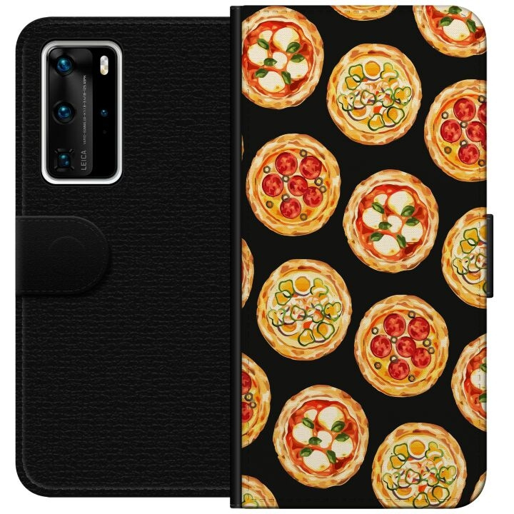 Portemonnee-hoesje voor Huawei P40 Pro met Pizza ontwerp in de groep SMARTPHONE & TABLETS / Mobielbescherming / Huawei/Honor bij TP E-commerce Nordic AB (A53523)