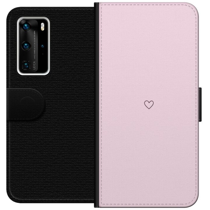 Portemonnee-hoesje voor Huawei P40 Pro met Hart ontwerp in de groep SMARTPHONE & TABLETS / Mobielbescherming / Huawei/Honor bij TP E-commerce Nordic AB (A53529)