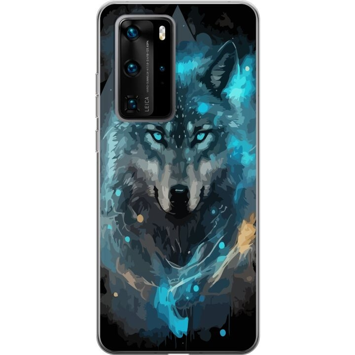 Mobiele hoes voor Huawei P40 Pro met Wolf ontwerp in de groep SMARTPHONE & TABLETS / Mobielbescherming / Huawei/Honor bij TP E-commerce Nordic AB (A53542)