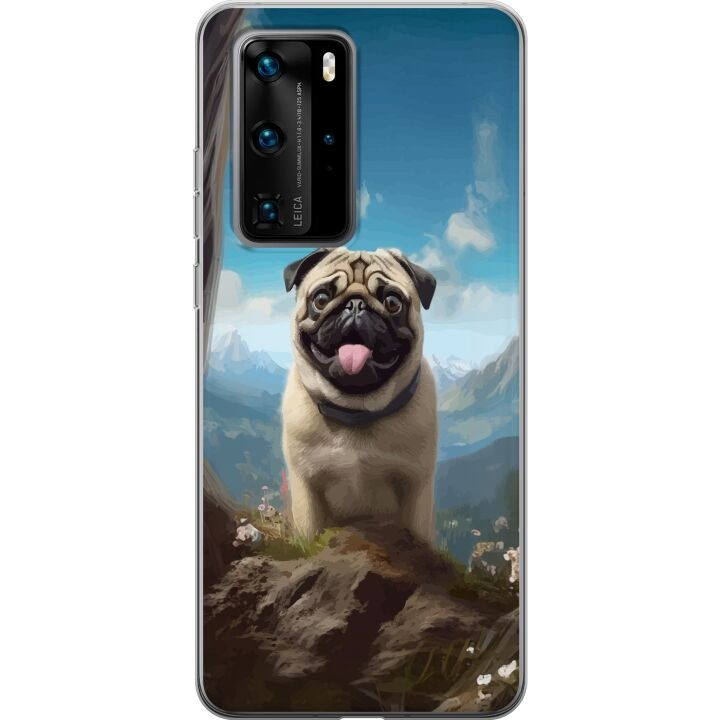 Mobiele hoes voor Huawei P40 Pro met Blije Hond ontwerp in de groep SMARTPHONE & TABLETS / Mobielbescherming / Huawei/Honor bij TP E-commerce Nordic AB (A53555)