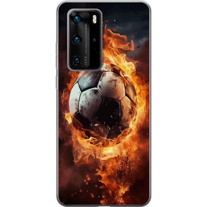 Mobiele hoes voor Huawei P40 Pro met Voetbal ontwerp in de groep SMARTPHONE & TABLETS / Mobielbescherming / Huawei/Honor bij TP E-commerce Nordic AB (A53558)