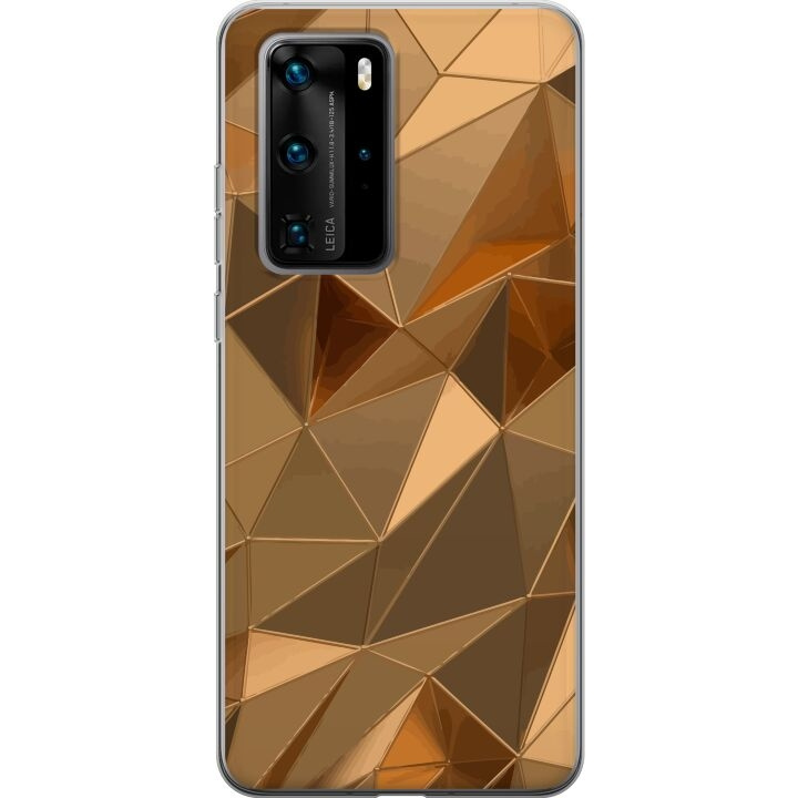 Mobiele hoes voor Huawei P40 Pro met 3D Goud ontwerp in de groep SMARTPHONE & TABLETS / Mobielbescherming / Huawei/Honor bij TP E-commerce Nordic AB (A53561)