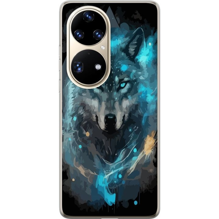 Mobiele hoes voor Huawei P50 Pro met Wolf ontwerp in de groep SMARTPHONE & TABLETS / Mobielbescherming / Huawei/Honor bij TP E-commerce Nordic AB (A53569)