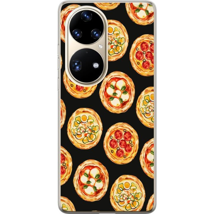 Mobiele hoes voor Huawei P50 Pro met Pizza ontwerp in de groep SMARTPHONE & TABLETS / Mobielbescherming / Huawei/Honor bij TP E-commerce Nordic AB (A53577)