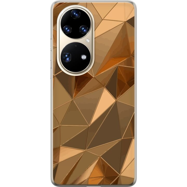 Mobiele hoes voor Huawei P50 Pro met 3D Goud ontwerp in de groep SMARTPHONE & TABLETS / Mobielbescherming / Huawei/Honor bij TP E-commerce Nordic AB (A53588)