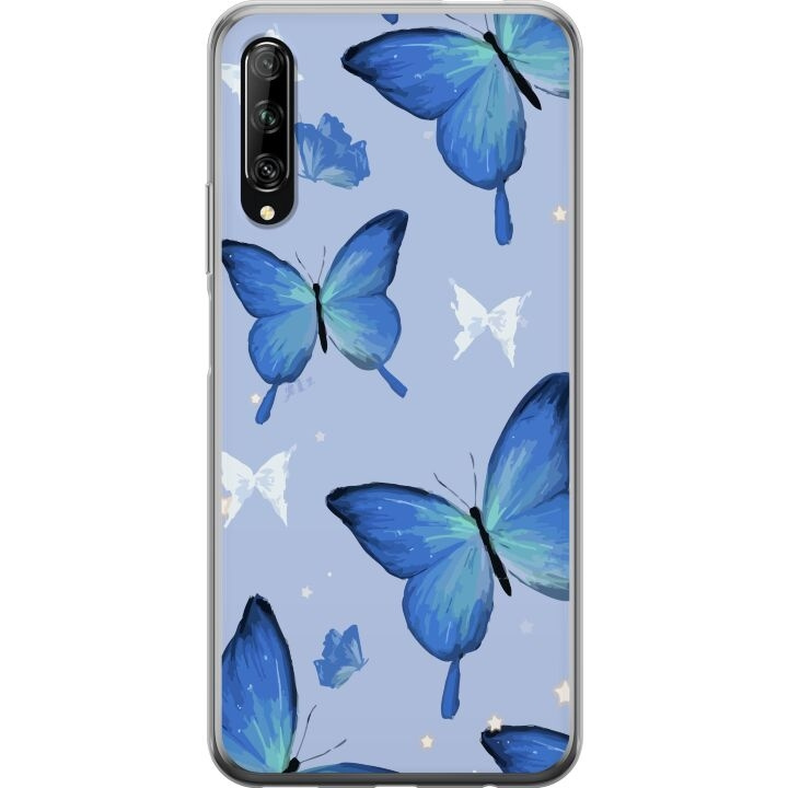 Mobiele hoes voor Huawei P smart Pro 2019 met Blauwe vlinders ontwerp in de groep SMARTPHONE & TABLETS / Mobielbescherming / Huawei/Honor bij TP E-commerce Nordic AB (A53634)