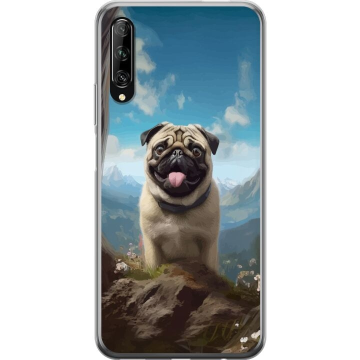 Mobiele hoes voor Huawei P smart Pro 2019 met Blije Hond ontwerp in de groep SMARTPHONE & TABLETS / Mobielbescherming / Huawei/Honor bij TP E-commerce Nordic AB (A53636)